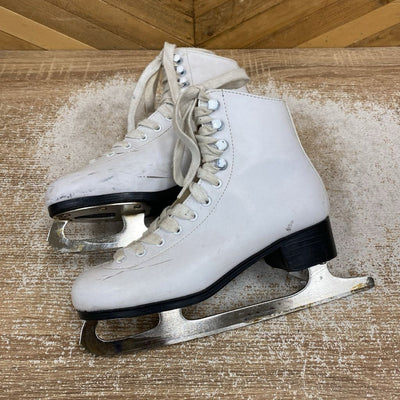 Linwood - Kid's Figure Skates: White-children-4Y