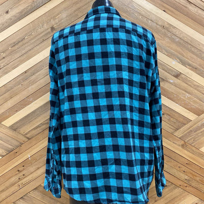 O'Neill - Men's Flannel Shirt - MSRP $80: Blue/Black-men-XL