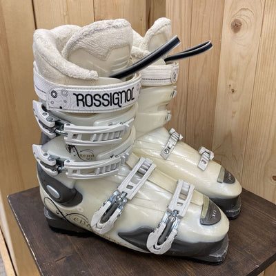 Rossignol - Women's Xena 50 Downhill Ski Boots - MSRP $350: White/Grey-women-26.5