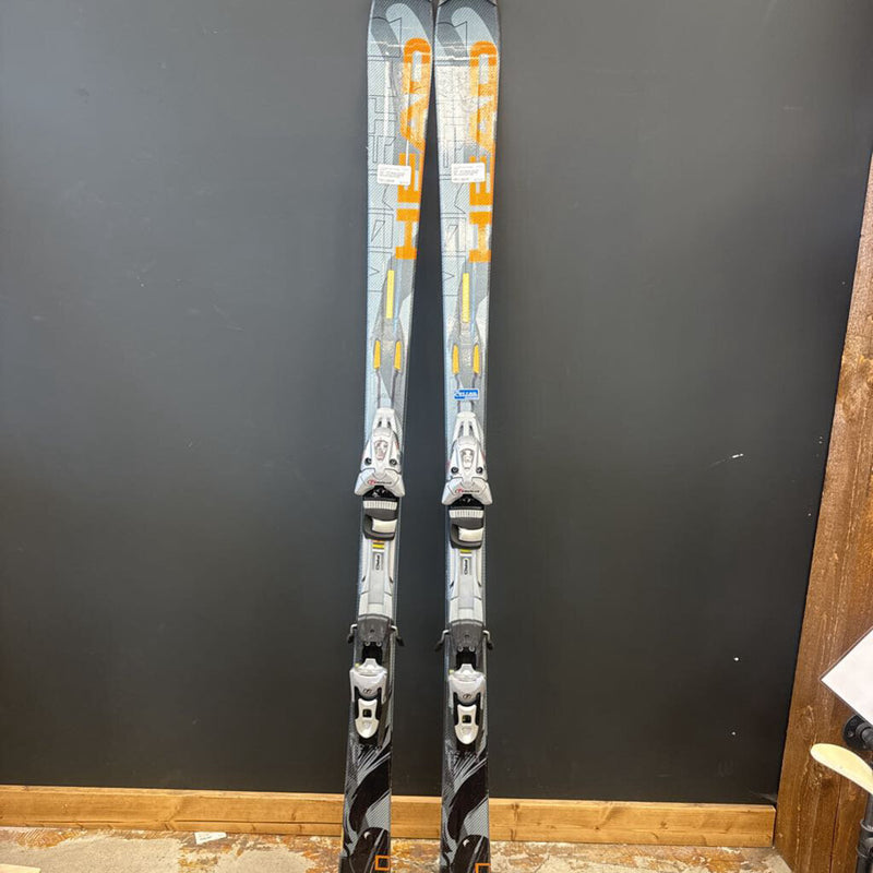 Head - i.M70 Monster Downhill Skis - Tyrolla SP130 Bindings : Silver/Grey-Blue/Orange--170cm