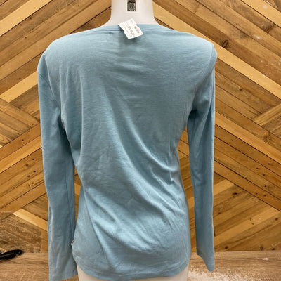 Eddie Bauer - Women's L/S T-Shirt - MSRP $38: Blue-women-LG