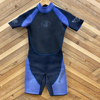 Body Glove - Kid's Lazer Series Shorty Wetsuit: Black/Blue-children-10