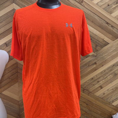 Under Armour Run - Men's Athletic T-Shirt - MSRP $35: Orange-men-XL
