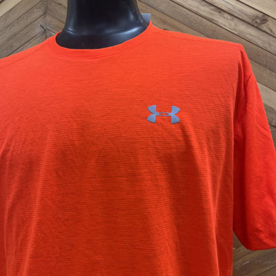 Under Armour Run - Men's Athletic T-Shirt - MSRP $35: Orange-men-XL