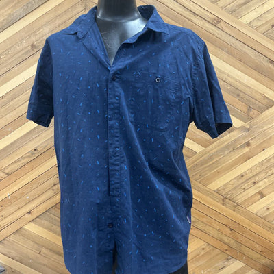 Patagonia - Men's Patterned Button-Up Shirt - MSRP $95: Navy/Blue-men-XL