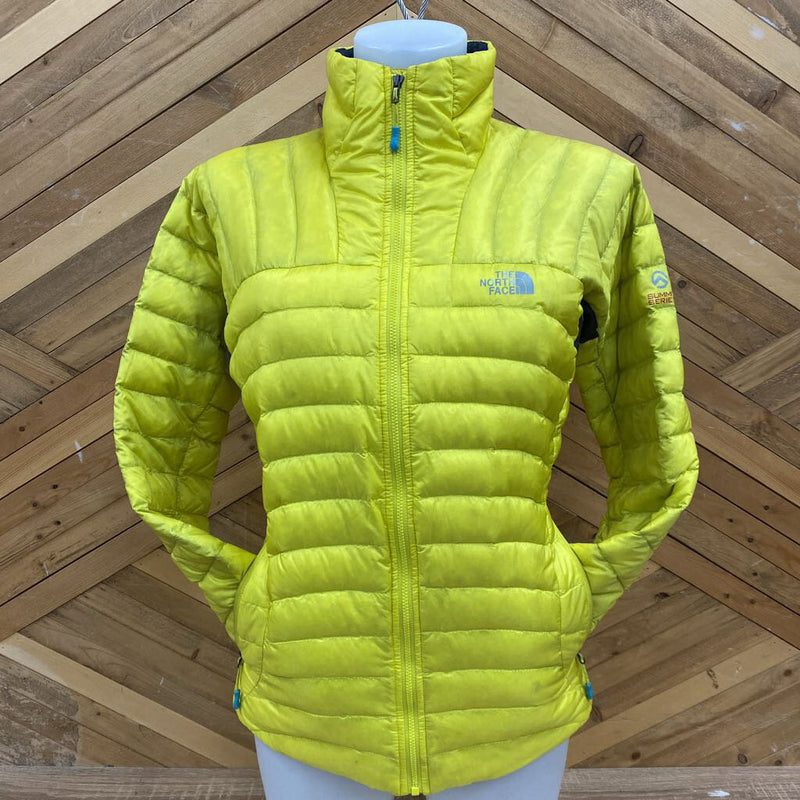 The North Face- summit series puffer jacket- MSRP compared $370: Yellow -women-SM