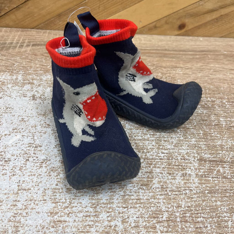 tickle toes - Infant Shoes: Navy/Red/Shark-infant-18M