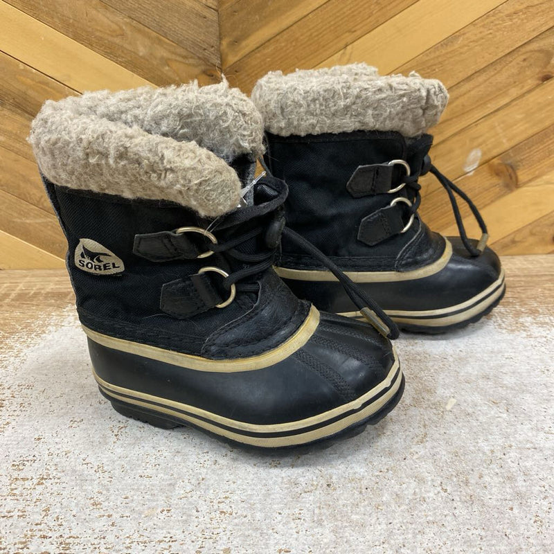 Sorel- winter boot- MSRP $75: Black White -children-10t