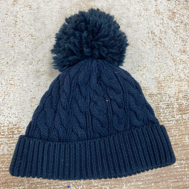 Infant Pom Pom Toque : Navy White Grey -children-toddler