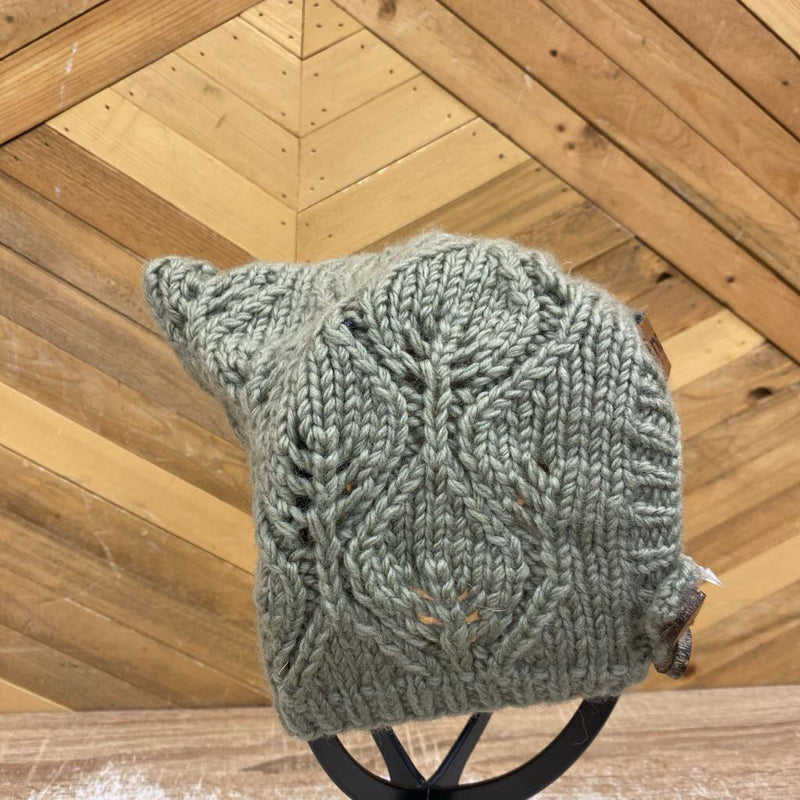 Nooks Design - Knit Bonnet - MSRP $45: Grey-children-