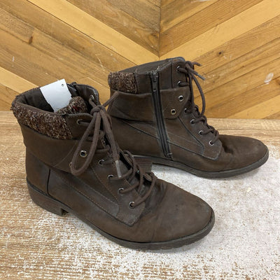 Denver Hayes - Women's Falen Lined Combat Boots - MSRP $90: Brown-women-W9