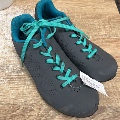 Louis Garneau - Women's Opal Cycling Shoes - MSRP $110: Grey/Teal Blue-women-W5