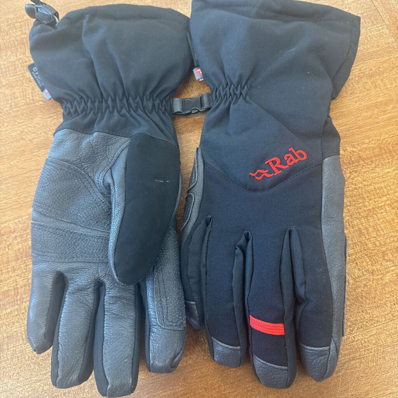 Rab - Icefall Gauntlet Winter Gloves - MSRP $175: Black/Red-unisex-SM