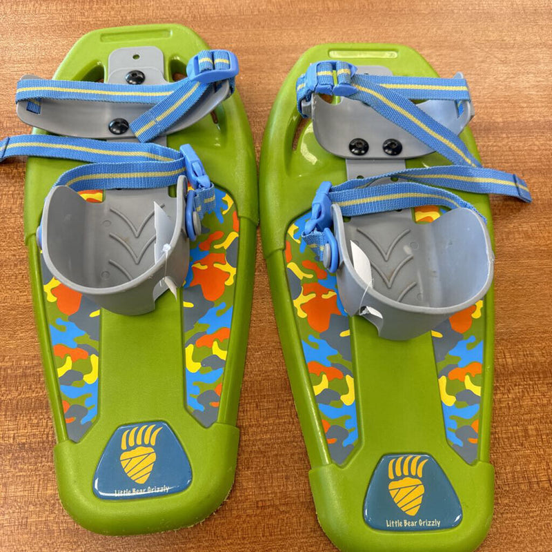 Little Bear Grizzly-Snowshoes 16" Snowshoes for Kids : Green/Blue--16" Adjustable