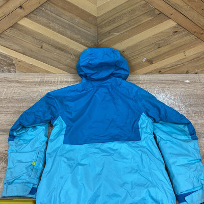 Patagonia- fresh tracks jacket- MSRP compared $240: Teal/ Blue -children-12Y