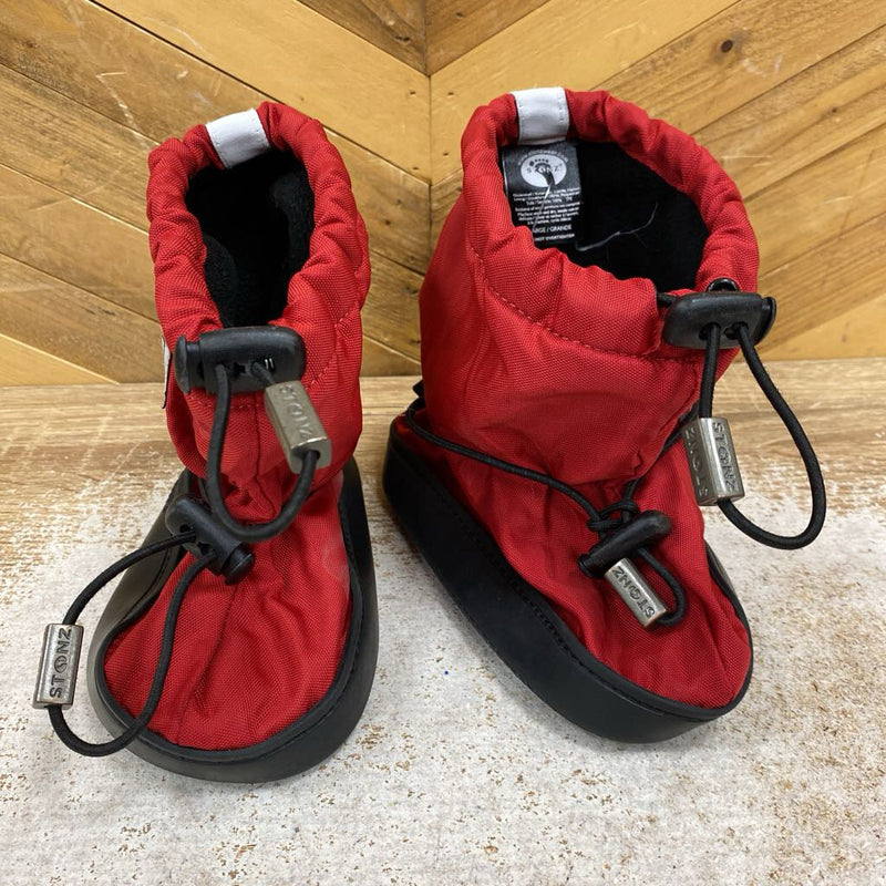 Stonz - Baby Fleece-Lined Booties - MSRP $60: Red/Grey Racoon-infant-LG