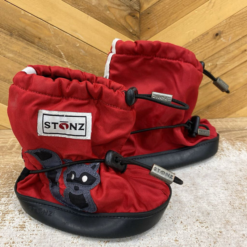 Stonz - Baby Fleece-Lined Booties - MSRP $60: Red/Grey Racoon-infant-LG