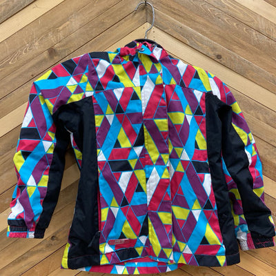 XMTN - Kids Fleece-Lined Shell Jacket: Blue/Black/Multi-children-MD (7/8Y)