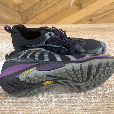 Merrell - Women's Siren Edge Waterproof Hiking Shoes - MSRP $170: Black/Purple/Grey-women-W9