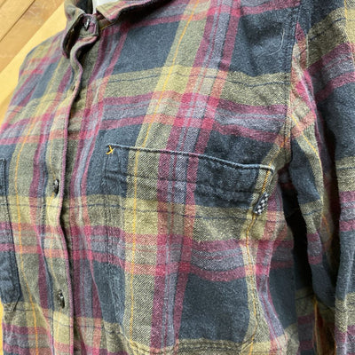 Vans - Women's Flannel Shirt - MSRP $75: Red/Blue-women-XL