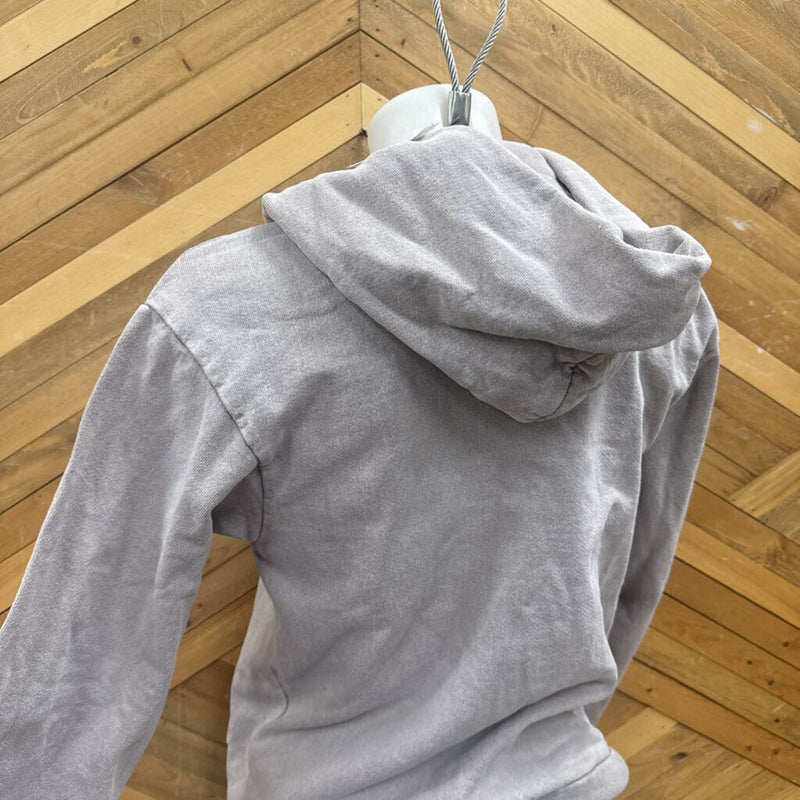 Hardpressed - Hoodie Sweater - MSRP $99: Grey/Wite-women-XS