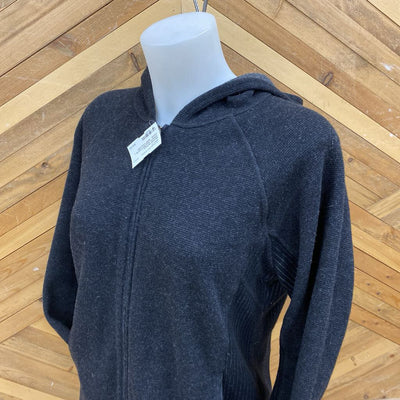 Mountain Hardwear - Women's Wool-Blend Full-Zip Hoodie - MSRP comp $180: Black-women-LG