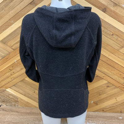 Mountain Hardwear - Women's Wool-Blend Full-Zip Hoodie - MSRP comp $180: Black-women-LG