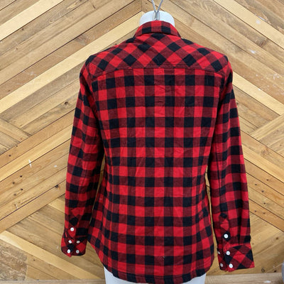 BC Clothing - Women's Fleece-Lined Flannel Shirt: Red/Black-women-SM