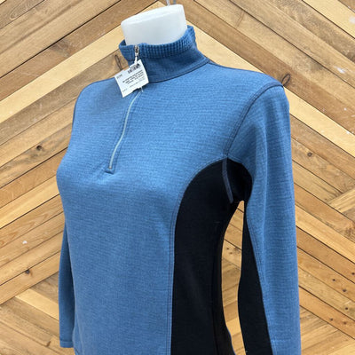 Valhalla Pure - Women's Quarter Zip Fleece - MSRP compared $140: Blue/Black-women-SM