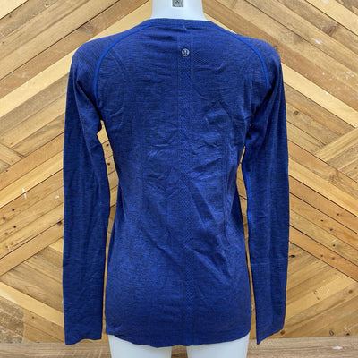 Lululemon - Women's Swiftly L/S Shirt: Navy Blue-women-MD