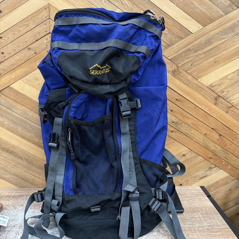 Serratus - Multi-Day Hiking Backpack - MSRP comp $170: Black Blue --Long