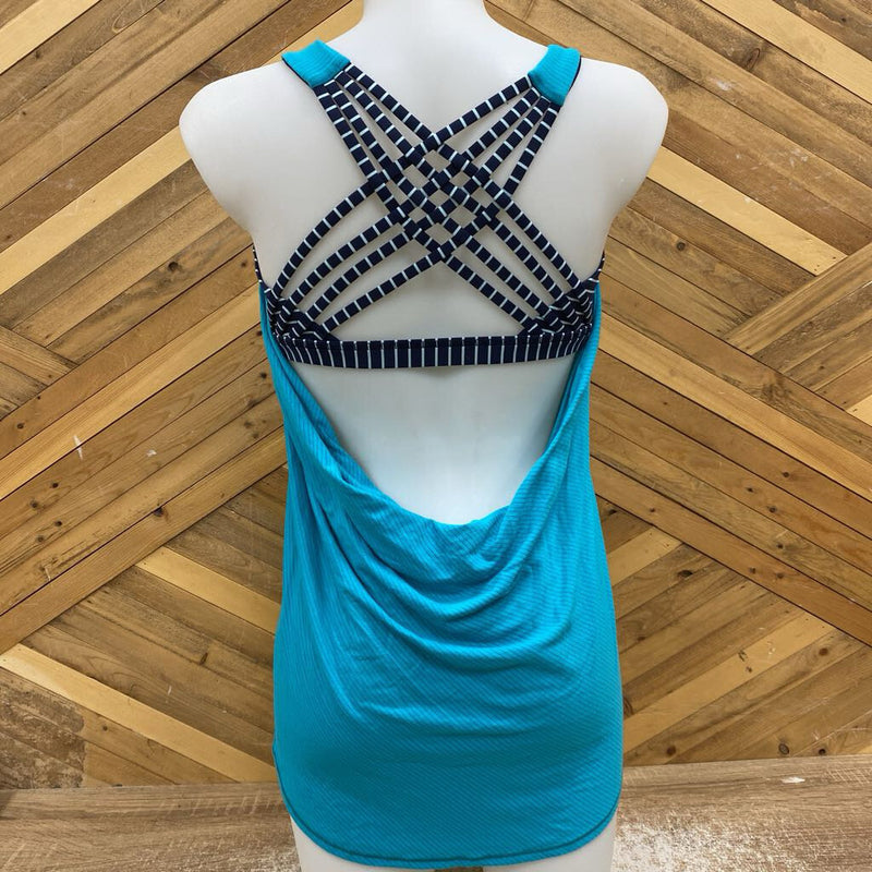 Lululemon - Sports bra Tank top : Blue-women-LG