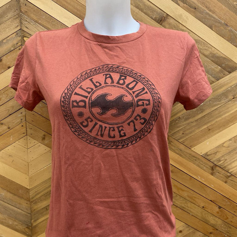 Billabong- T-shirt- MSRP $50: Red -women-MD