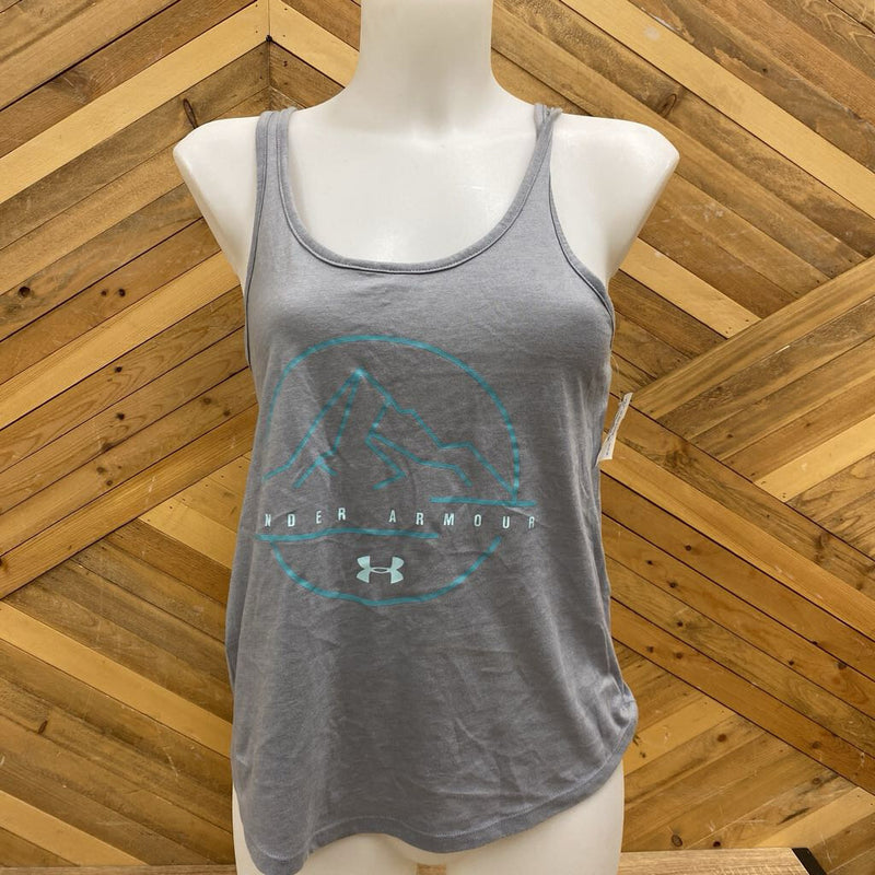 Under Armour - tank top- MSRP $38: Grey/Blue -women-XS