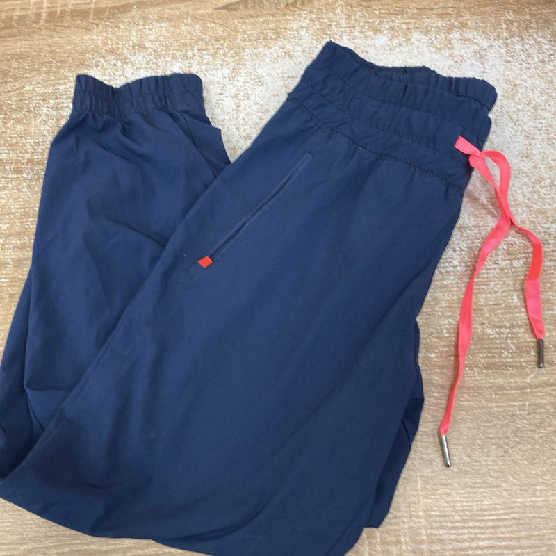 Pure and Simple- Cropped woven joggers- MSRP $108: Navy Pink -women-SM