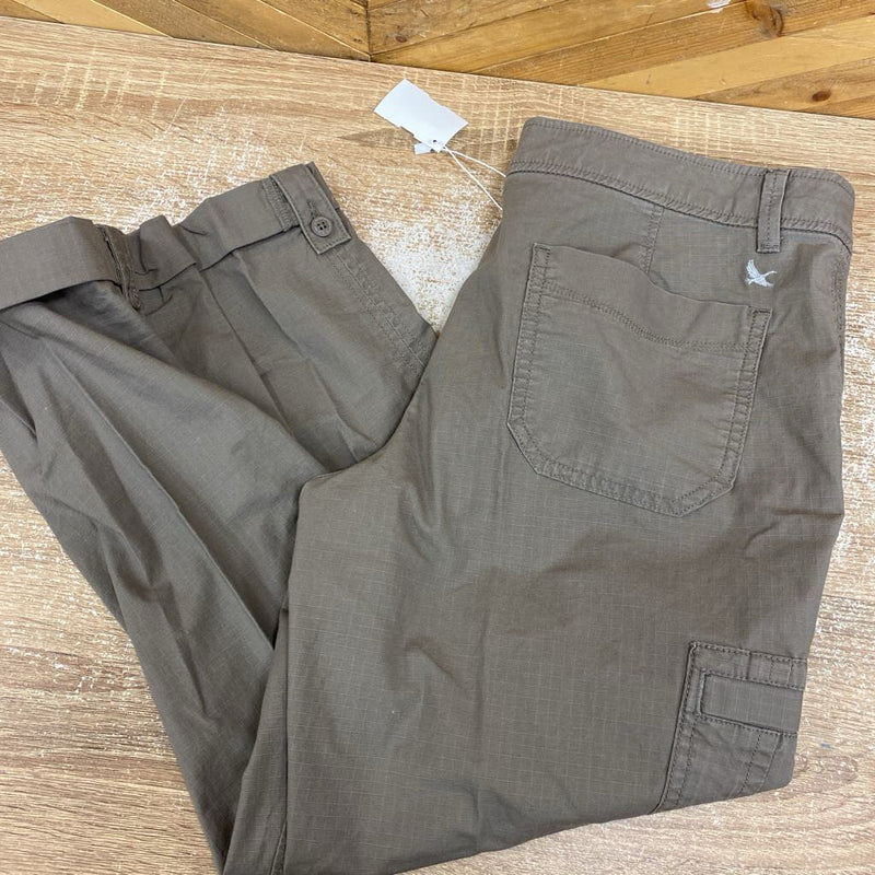 Eddie Bauer- Ripstop crop pants- MSRP $75: Brown -women-10