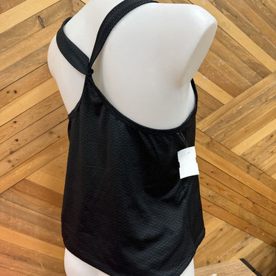 Nike- cropped tank top- : black/blue--LG