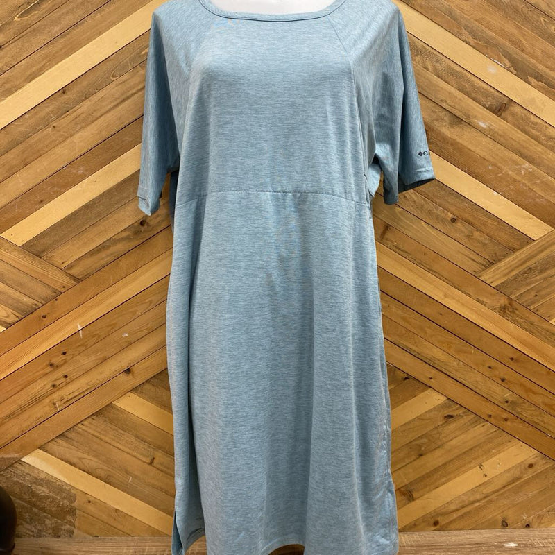 Columbia- t-shirt dress- MSRP $60: Light Blue -women-LG