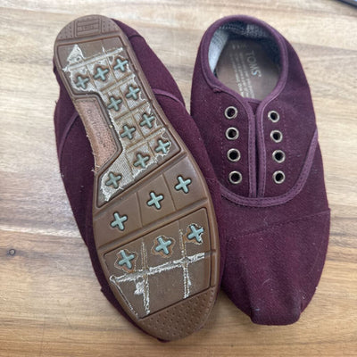 Toms - Women's Flannel-Lined Shoes - MSRP $60: Maroon Red -women-W5.5