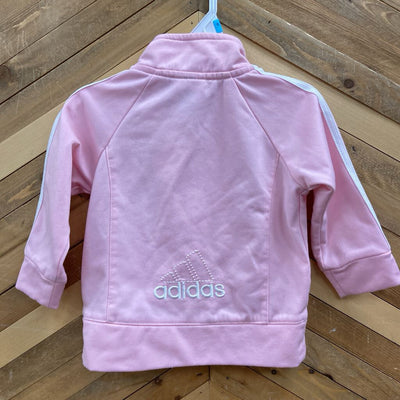 Adidas - Kids Zip Up Sweater : Light Pink-children-12M