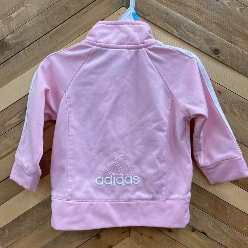 Adidas - Kids Zip Up Sweater : Light Pink-children-12M