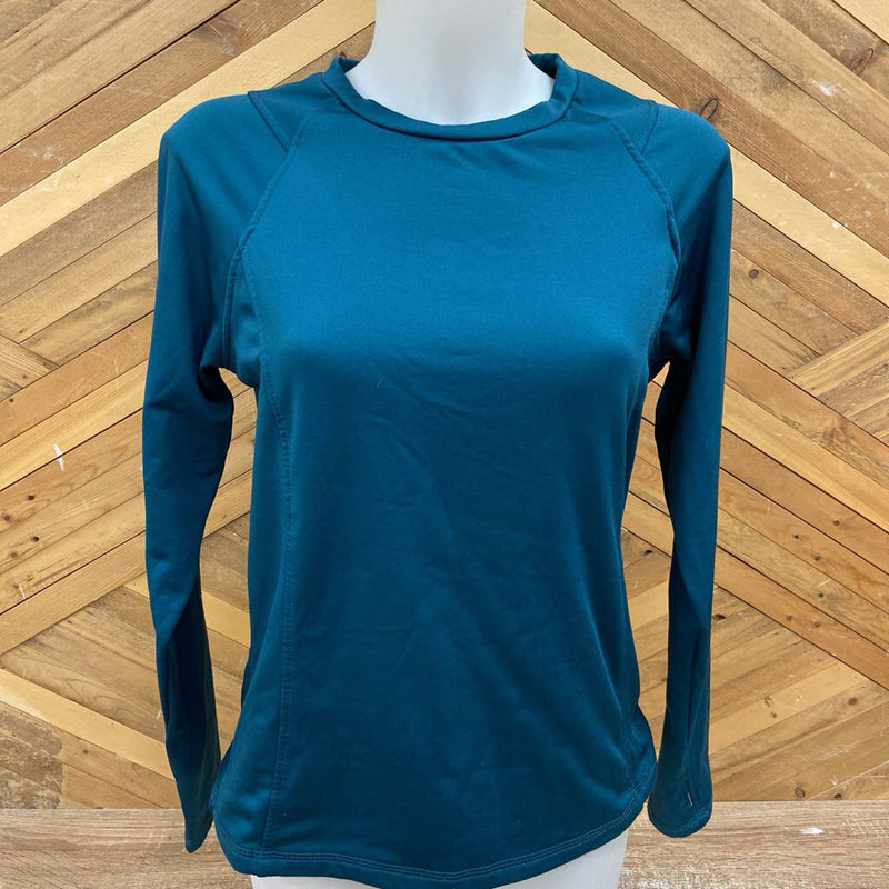 Spyder - Long Sleeved Shirt - MSRP $89: Dark Green, Blue -women-MD