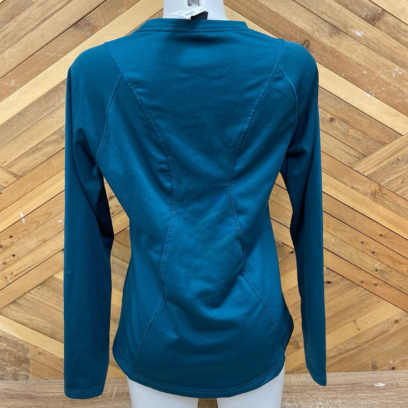 Spyder - Long Sleeved Shirt - MSRP $89: Dark Green, Blue -women-MD