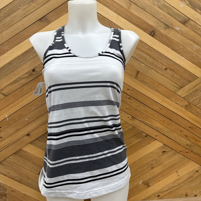 Lululemon - Tank Top: Black, white Stripes -women-6