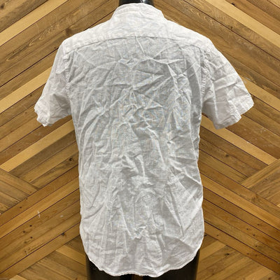 Tenth + Ocean - Men's Button-Up T-Shirt: White-men-LG