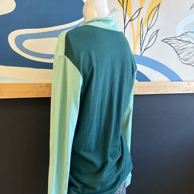 Buttercream - Women's 1/4-Zip L/S Top: Mint Green/Teal Green-women-XL