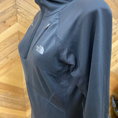 The North Face - Women's 1/4-Zip Hooded Baselayer Top - MSRP comp $130: Black-women-MD