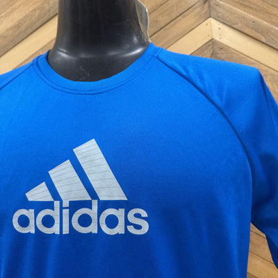 adidas - Men's Athletic T-Shirt - MSRP $35: Blue-men-MD