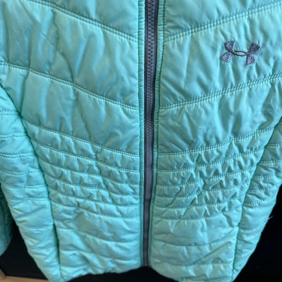 Under Armour - Kids' Puffer Jacket - MSRP $90: Grey / Teal-children-YXL