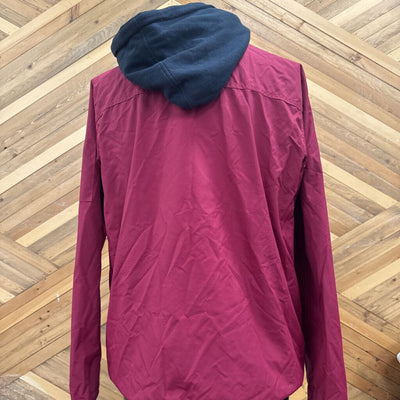 Colour Wear - Men's Hooded Casual Jacket - MSRP $250: Red / Black-men-LG